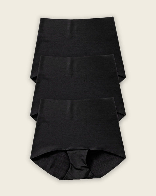 Mostly Covered Invisible Microfiber Boyshort Panty#color_700-black