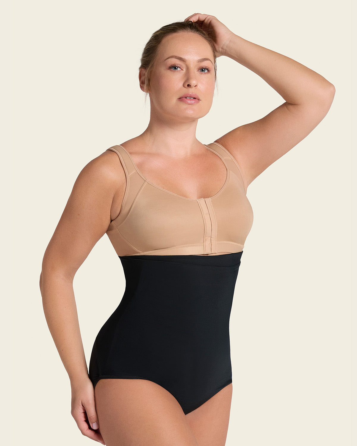 Stage 1 post-surgical velcro closure firm compression panty#color_700-black