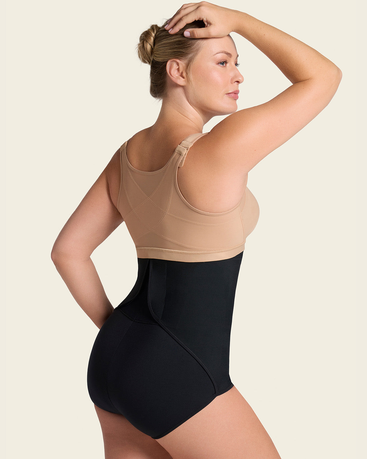 Stage 1 post-surgical velcro closure firm compression panty#color_700-black