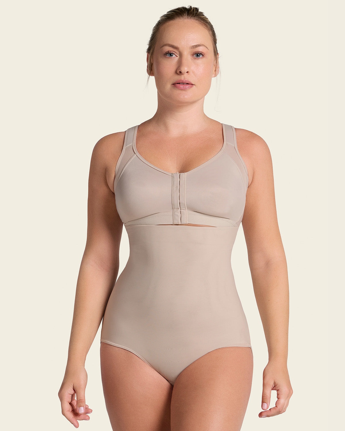 Stage 1 post-surgical velcro closure firm compression panty#color_802-nude